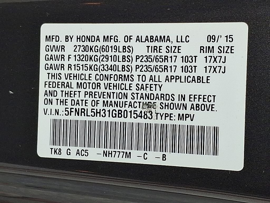 Used 2016 Gray Honda SE image 27