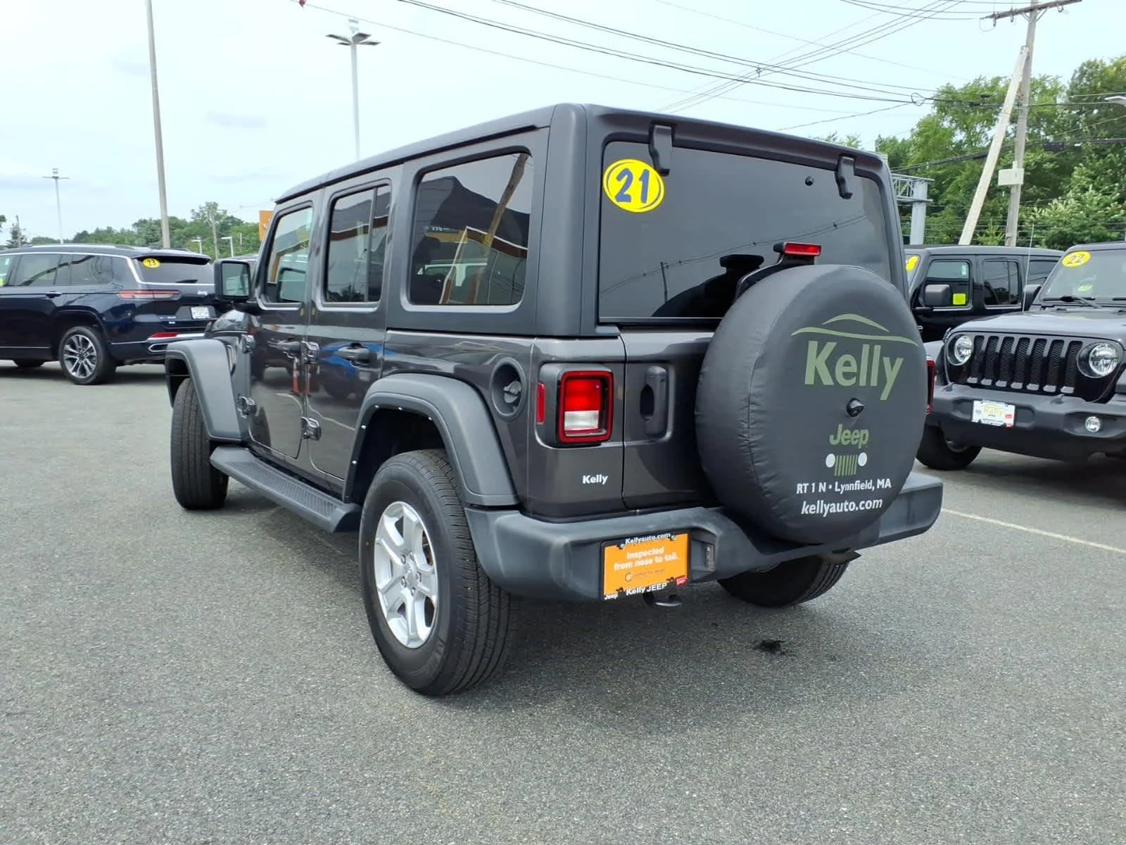 Certified Used 2021 Granite Crystal Metallic Clearcoat Jeep Unlimited Sport S image 11