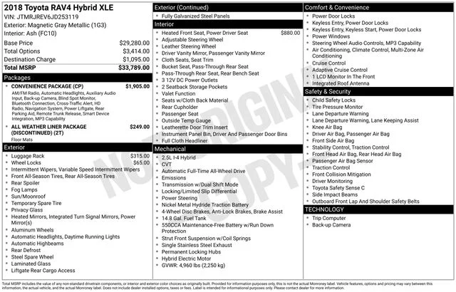 Certified Used 2018 Magnetic Gray Metallic Toyota XLE image 36