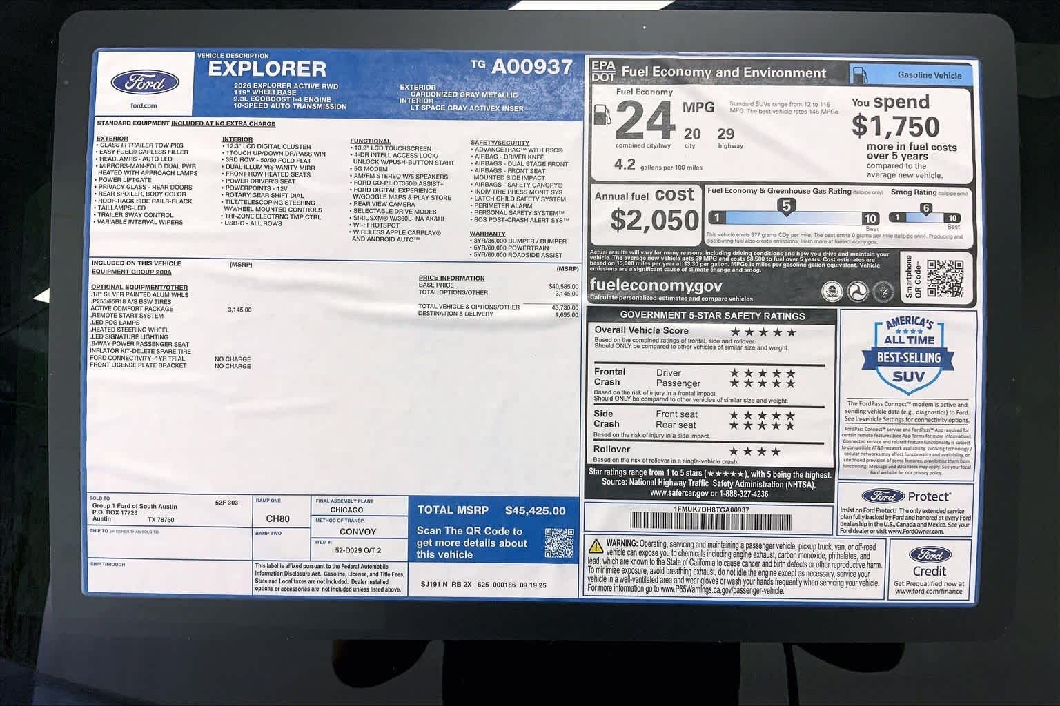New 2026 Carbonized Gray Metallic Ford Active image 21