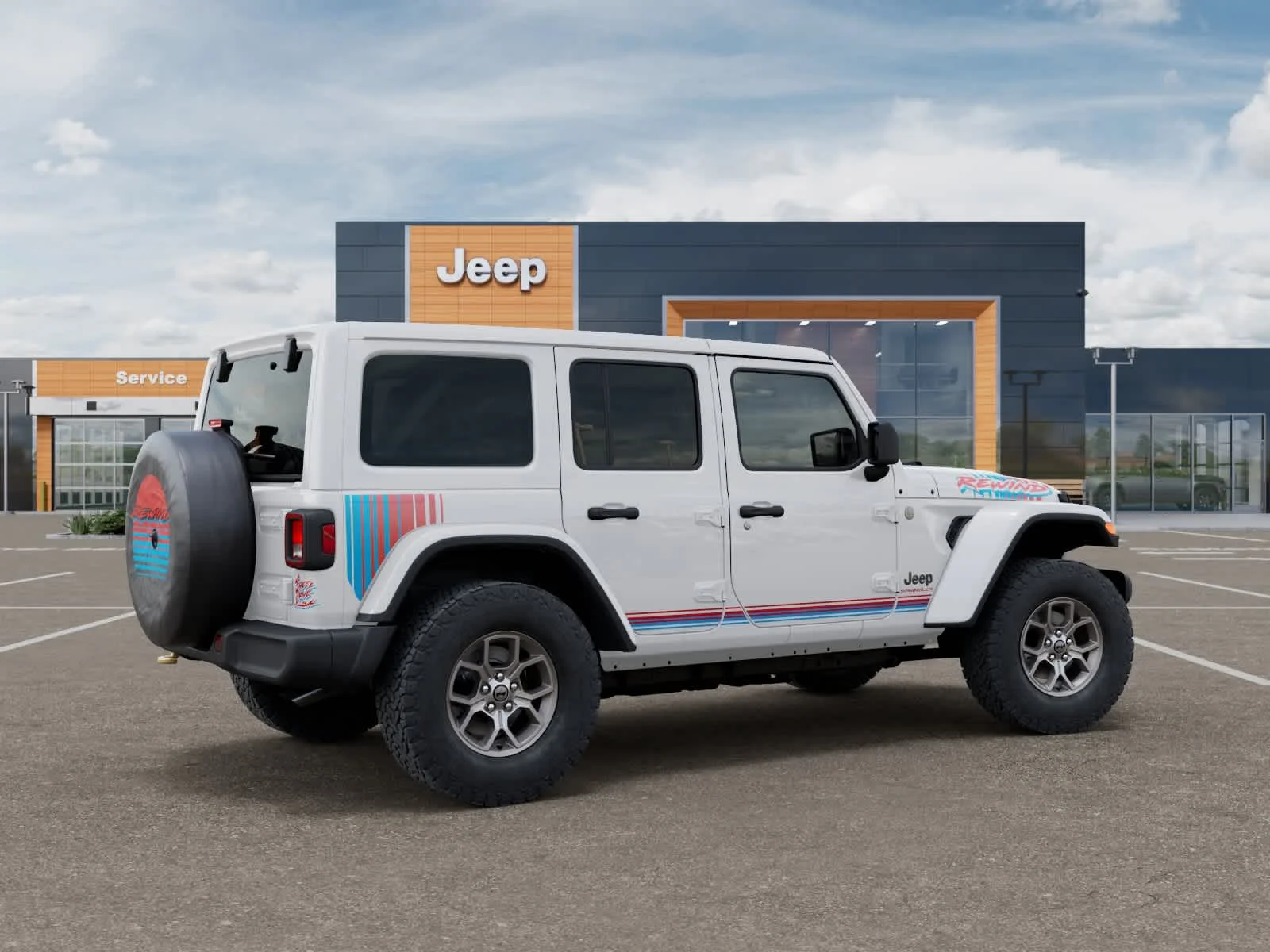New 2026 Bright White Clearcoat Jeep Rewind image 4