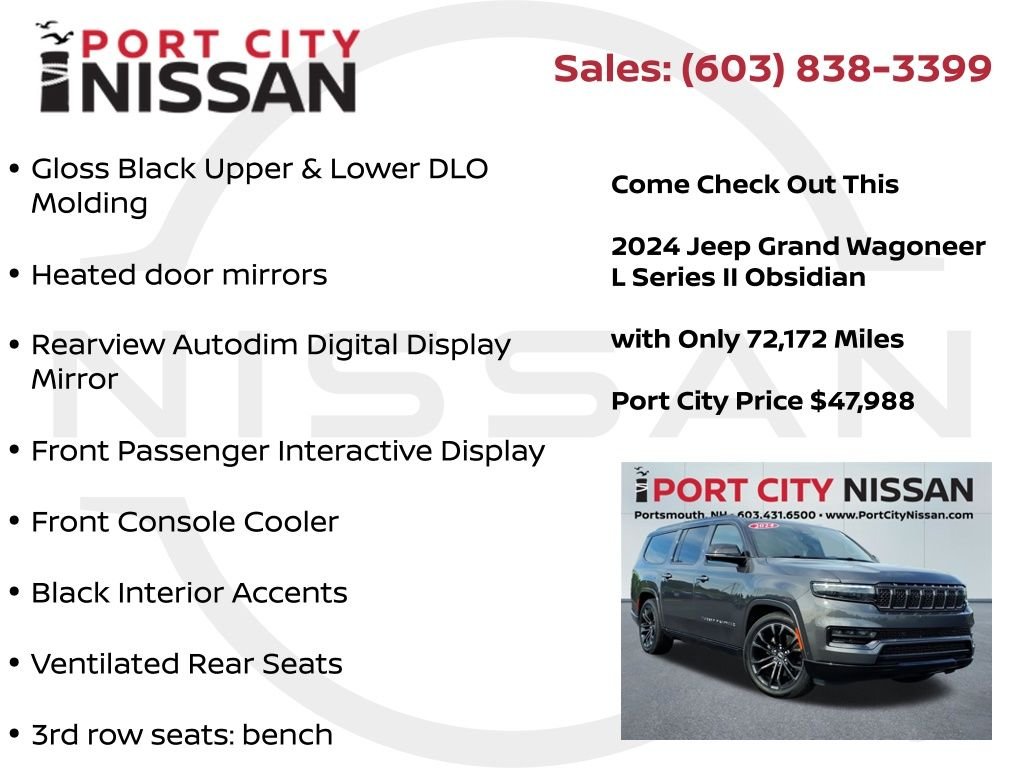 Used 2024 Baltic Gray Metallic Jeep Series II obsidian w/panoramic roof image 39