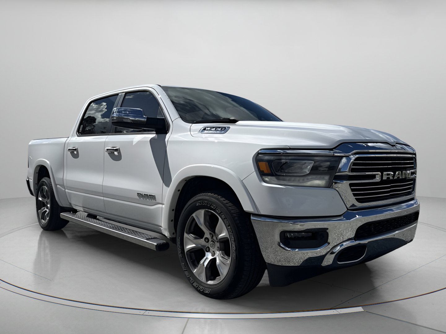Used 2020 Bright White Clearcoat Ram Laramie image 1