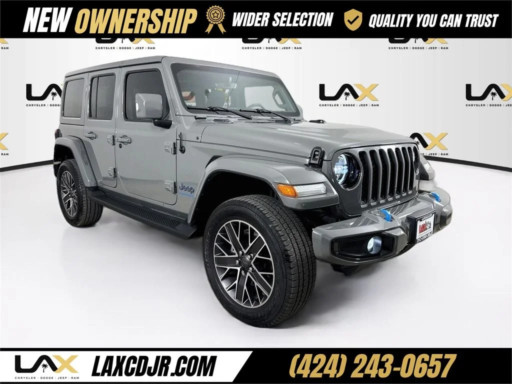 Used 2023 Gray Jeep Sahara 4xe image 1