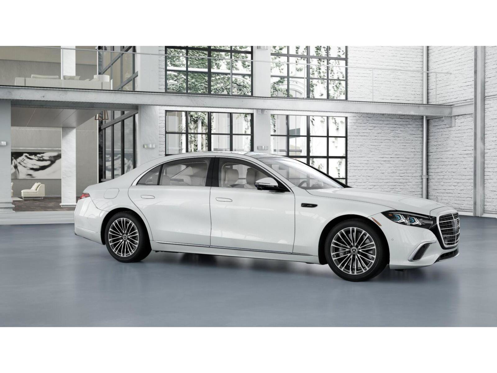New 2027 MANUFAKTUR Moonlight White Metallic Mercedes-Benz S 500 4MATIC® Sedan image 13
