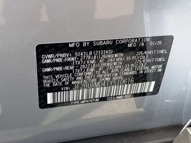 New 2026 ICE SILVER METALLIC Subaru Wilderness image 54