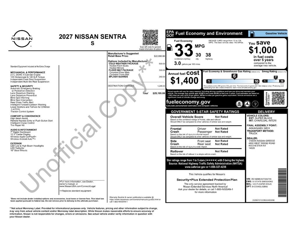 New 2027 Black Nissan S image 6