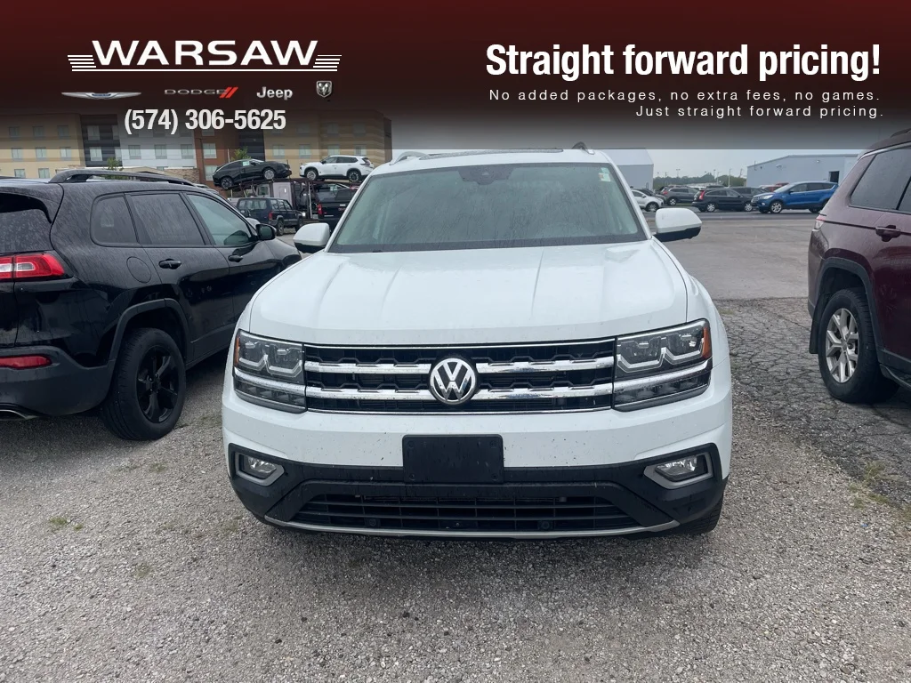 Used 2019 Pure White Volkswagen 3.6L V6 SEL Premium image 1