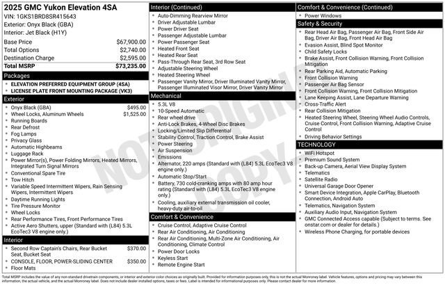 Used 2025 Onyx Black GMC Elevation image 26