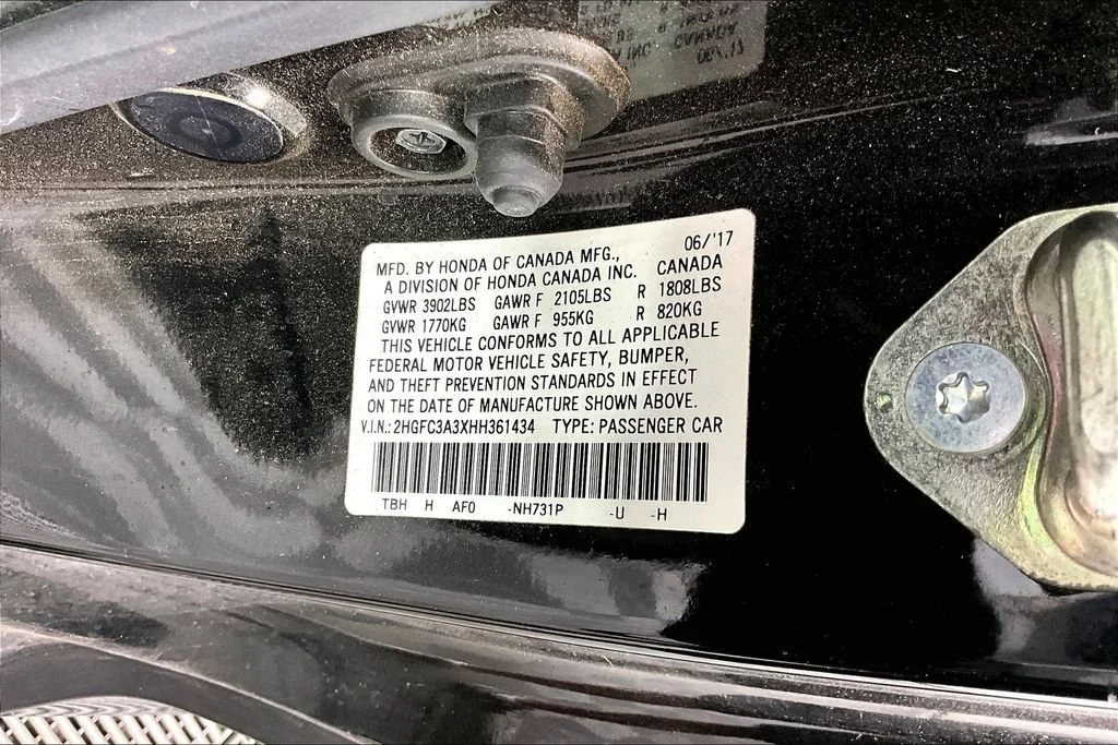 Certified Used 2017 Black Honda EX-T image 3