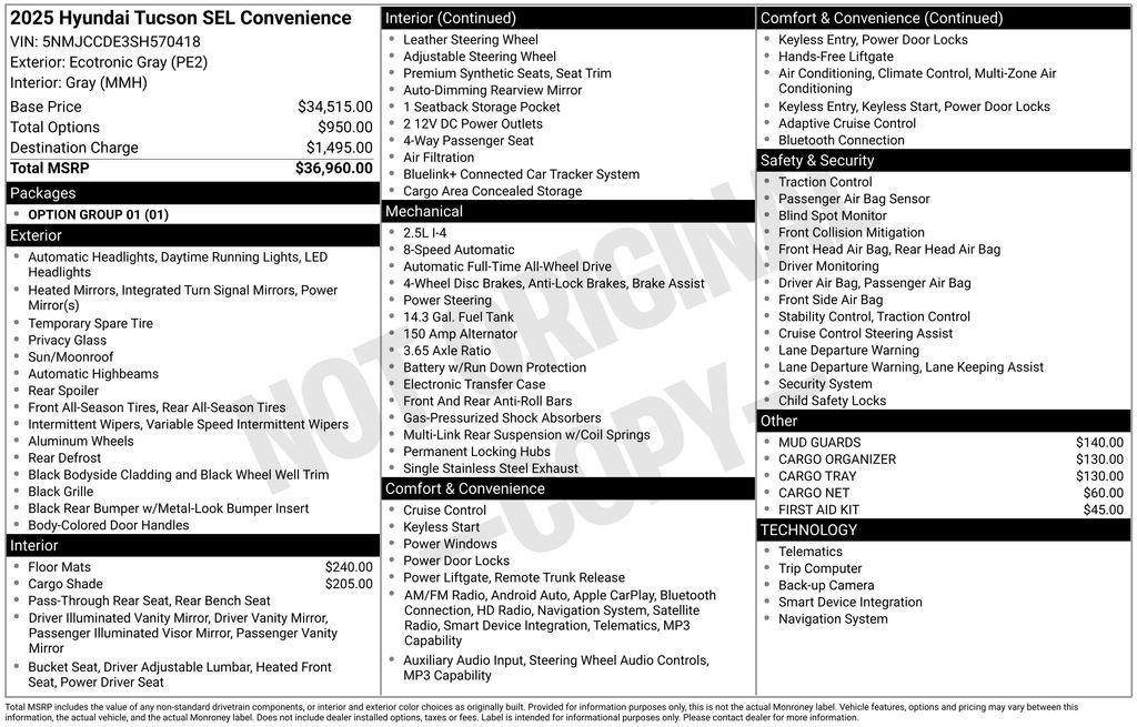 Certified Used 2025 Gray Hyundai SEL Convenience image 35
