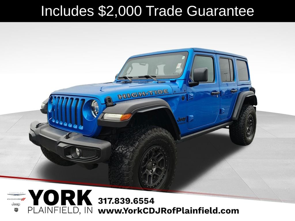 Blue 2022 Jeep Wrangler Unlimited High Tide 4WD SUV / Crossover Four-Wheel Drive