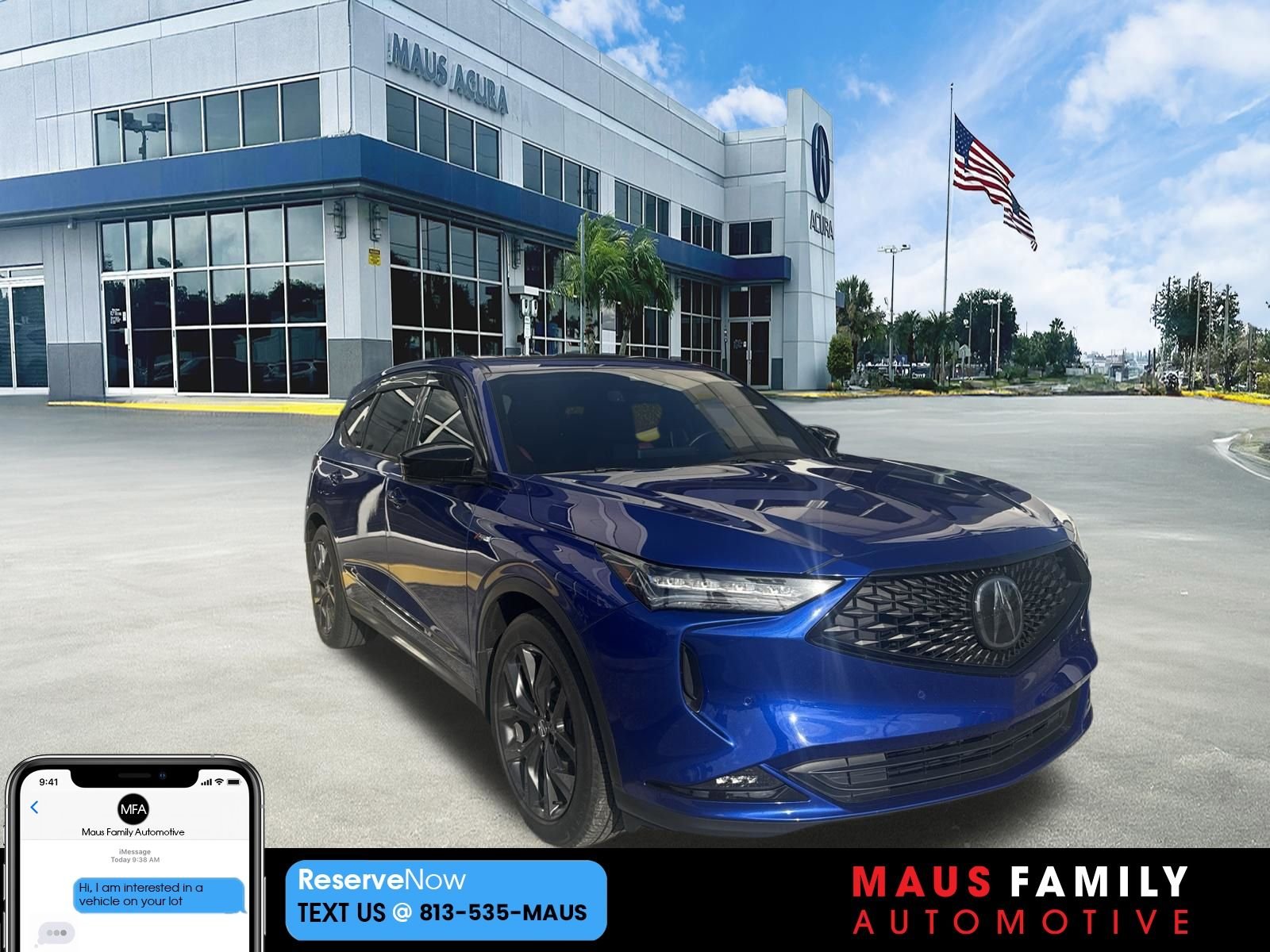 Used 2023 Apex Blue Pearl Acura A-Spec image 1