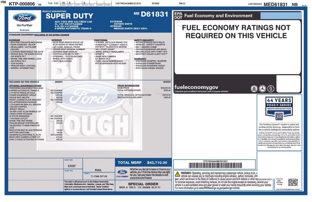 Certified Used 2021 White Ford XL image 3