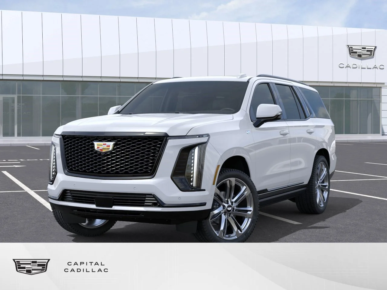 New 2026 Vibrant White Tricoat Cadillac 4WD Sport image 1