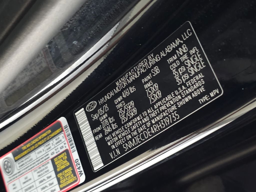 Used 2024 Black Pearl Hyundai Limited image 39