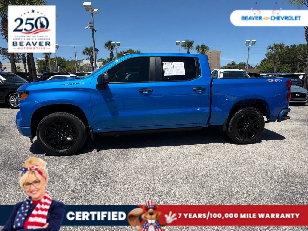 Used 2025 Riptide Blue Metallic Chevrolet Custom image 4