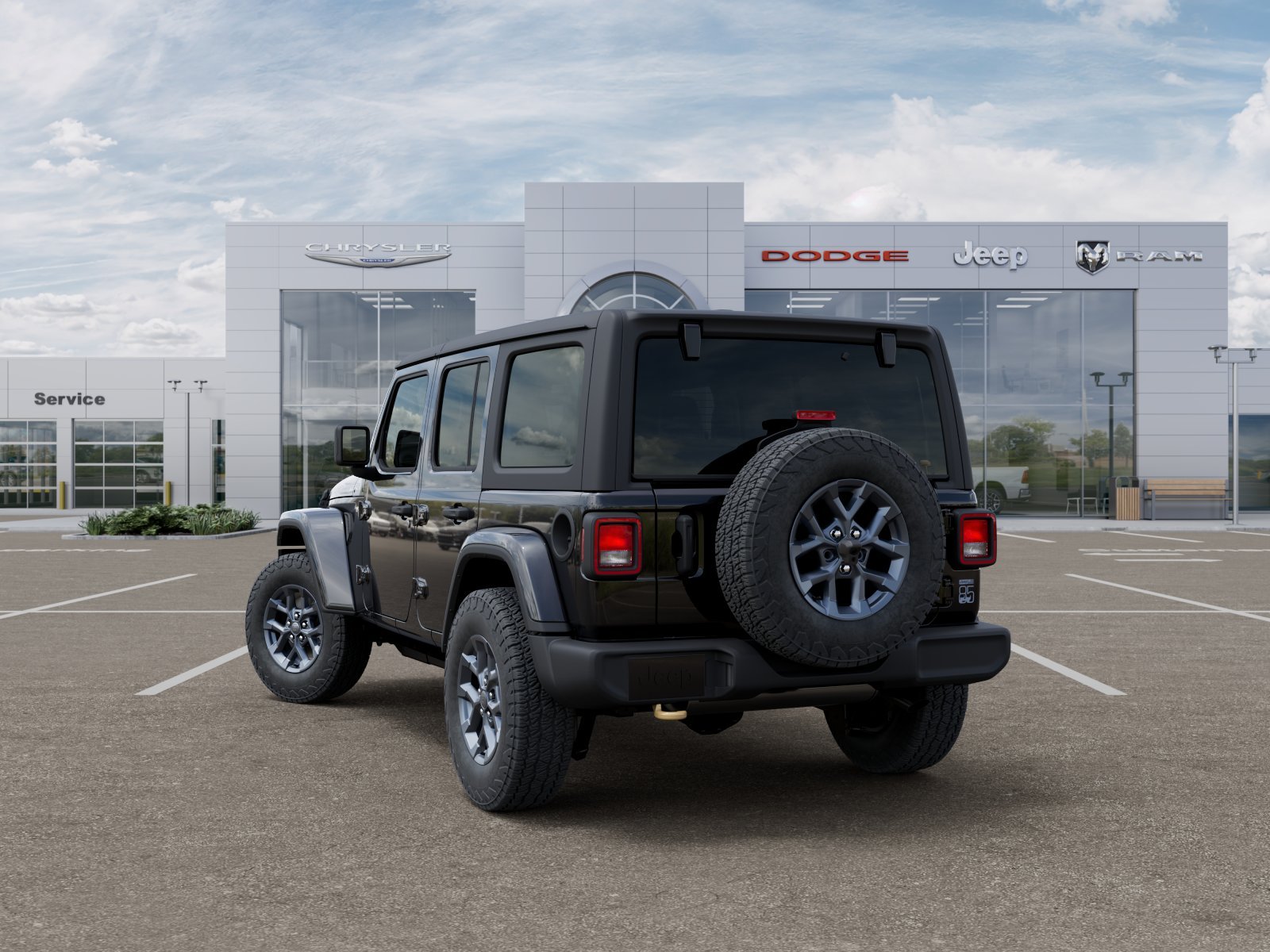 New 2026 Black Clear-Coat Exterior Paint Jeep 4-Door 85th Anniversary Edition image 3