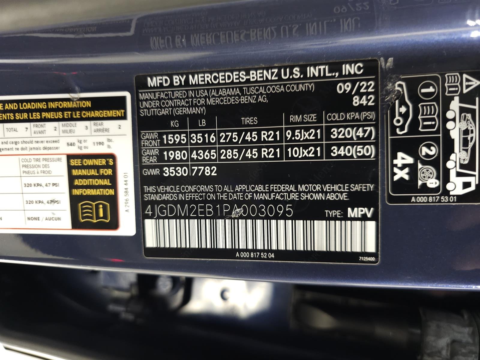 Used 2023 Blue Mercedes-Benz EQS 450 4MATIC® image 43