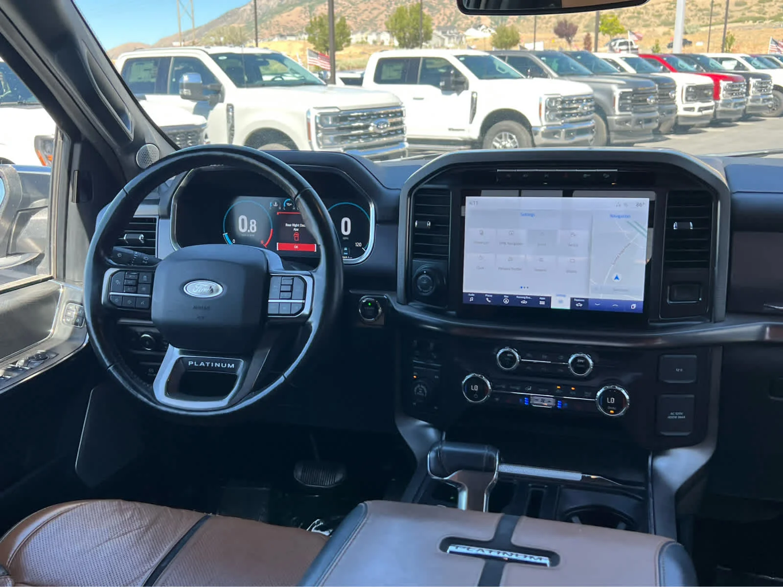 Used 2021 Star White Metallic Tri-Coat Ford Platinum image 23