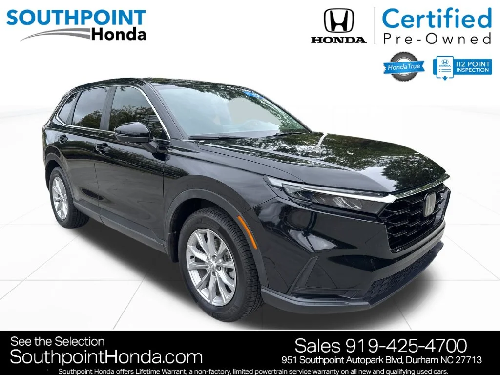 Certified Used 2023 Crystal Black Pearl Honda EX image 1