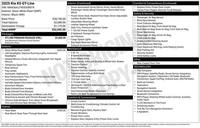 Used 2025 White Kia GT-Line image 22