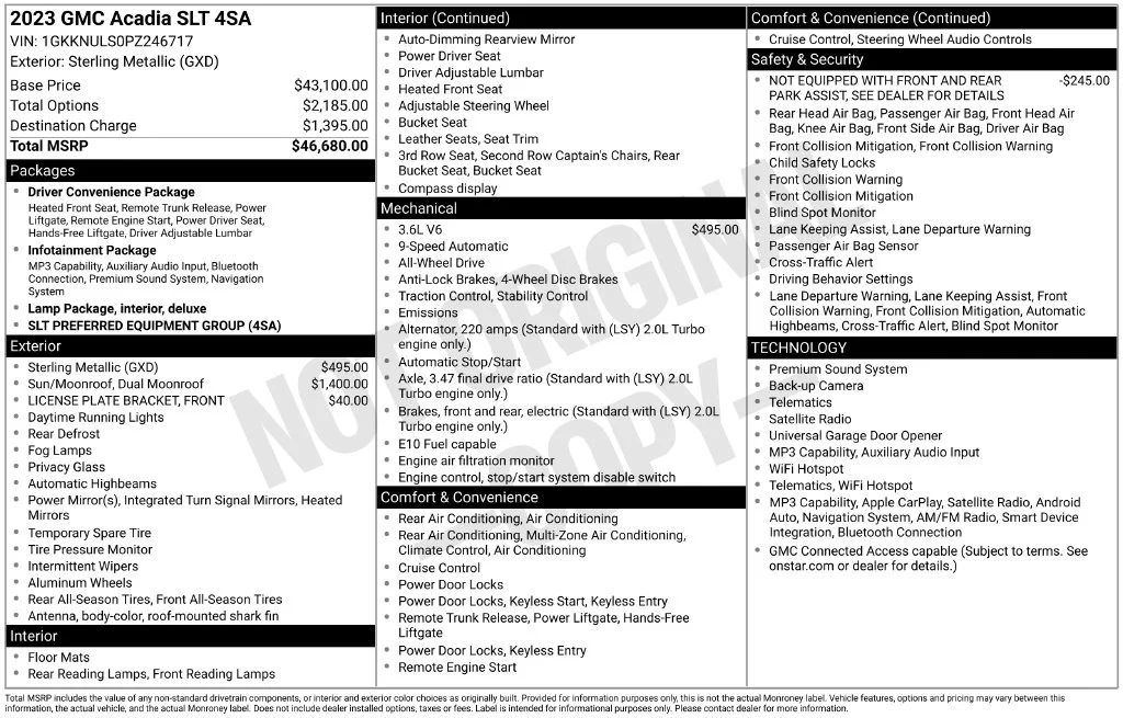 Used 2023 Silver GMC SLT image 46