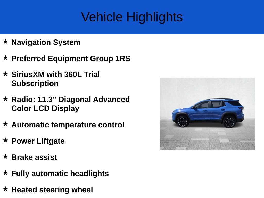 New 2026 Reef Blue Metallic Chevrolet RS image 2