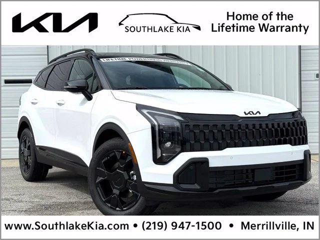 New 2027 Glacial White Pearl / Black Ro Kia X-Line image 1