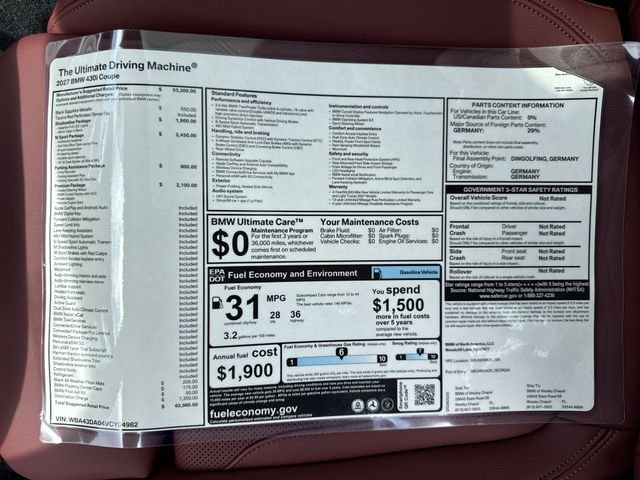 New 2027 Black Sapphire Metallic BMW 430i image 25