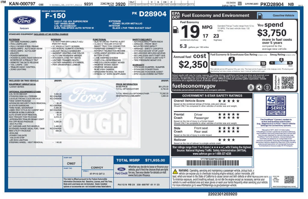 Used 2023 Silver Ford Lariat image 45