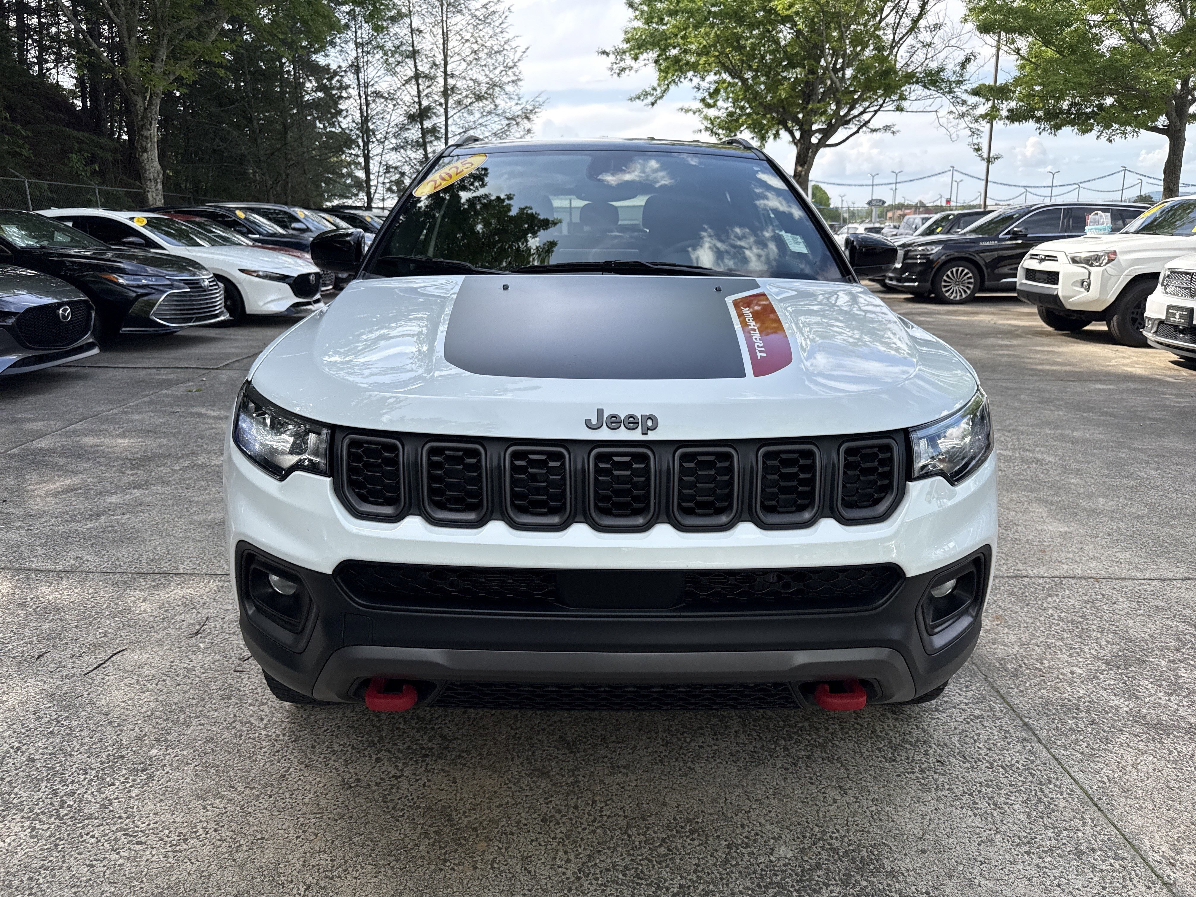 Used 2025 Bright White Clearcoat Jeep Trailhawk image 2