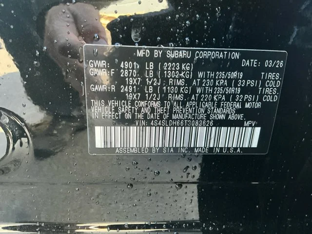 New 2026 CRYSTAL BLACK SILICA Subaru Sport Onyx Edition image 16
