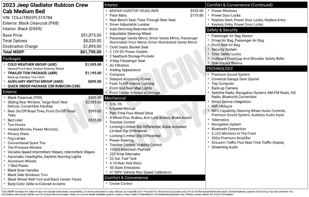 Certified Used 2023 Black Clearcoat Jeep Rubicon image 5
