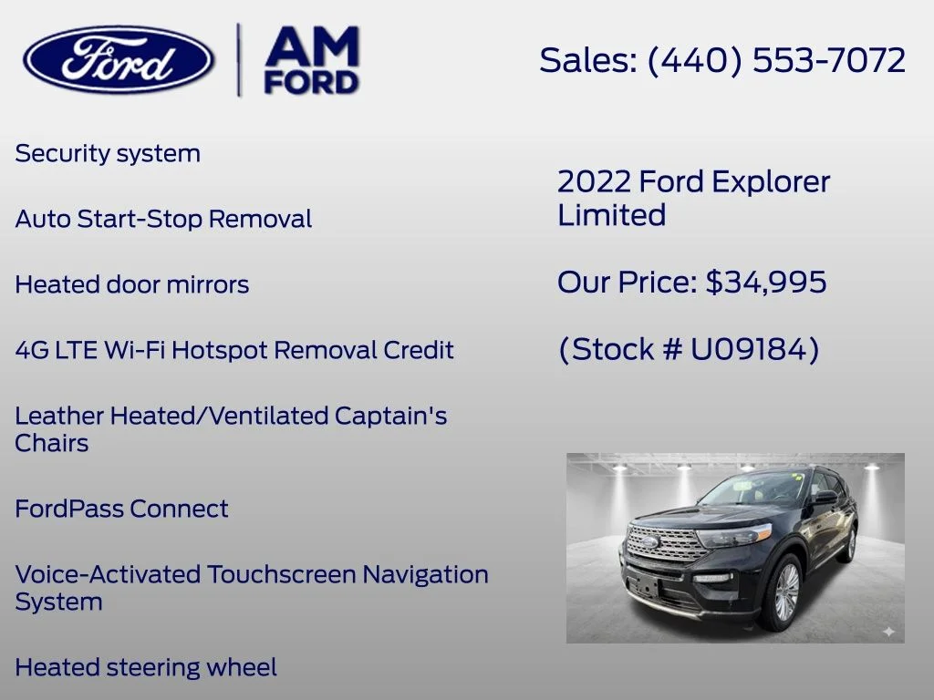 Certified Used 2022 Black Metallic Ford Limited image 26