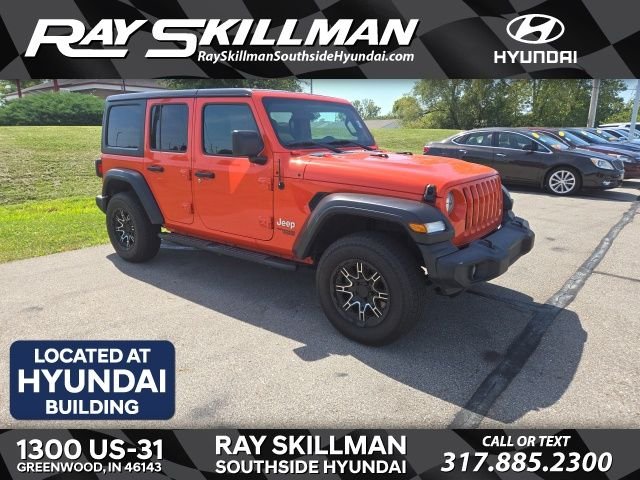 Used 2020 Orange Jeep Unlimited Sport S image 1