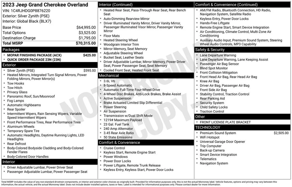 Used 2023 Silver Jeep Overland image 2