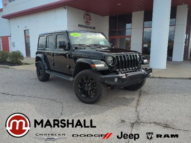 Used 2022 Black Jeep Unlimited Sahara High Altitude image 1