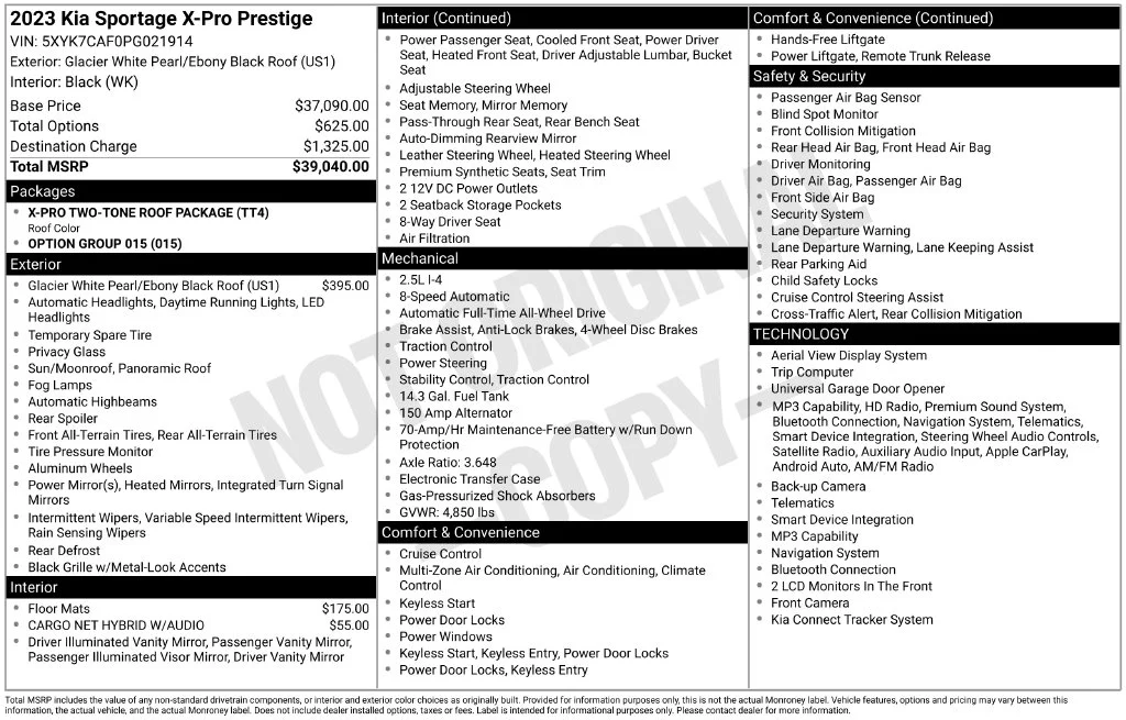 Used 2023 White Kia X-Pro Prestige image 46