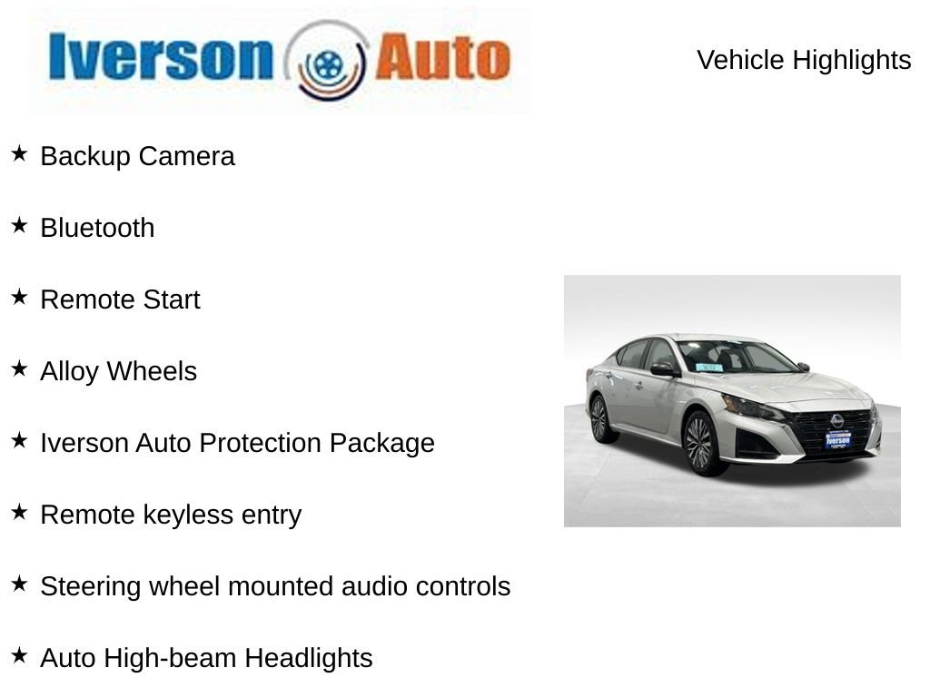 Used 2024 Nissan Altima SV with VIN 1N4BL4DV1RN339305 for sale in Huron, SD