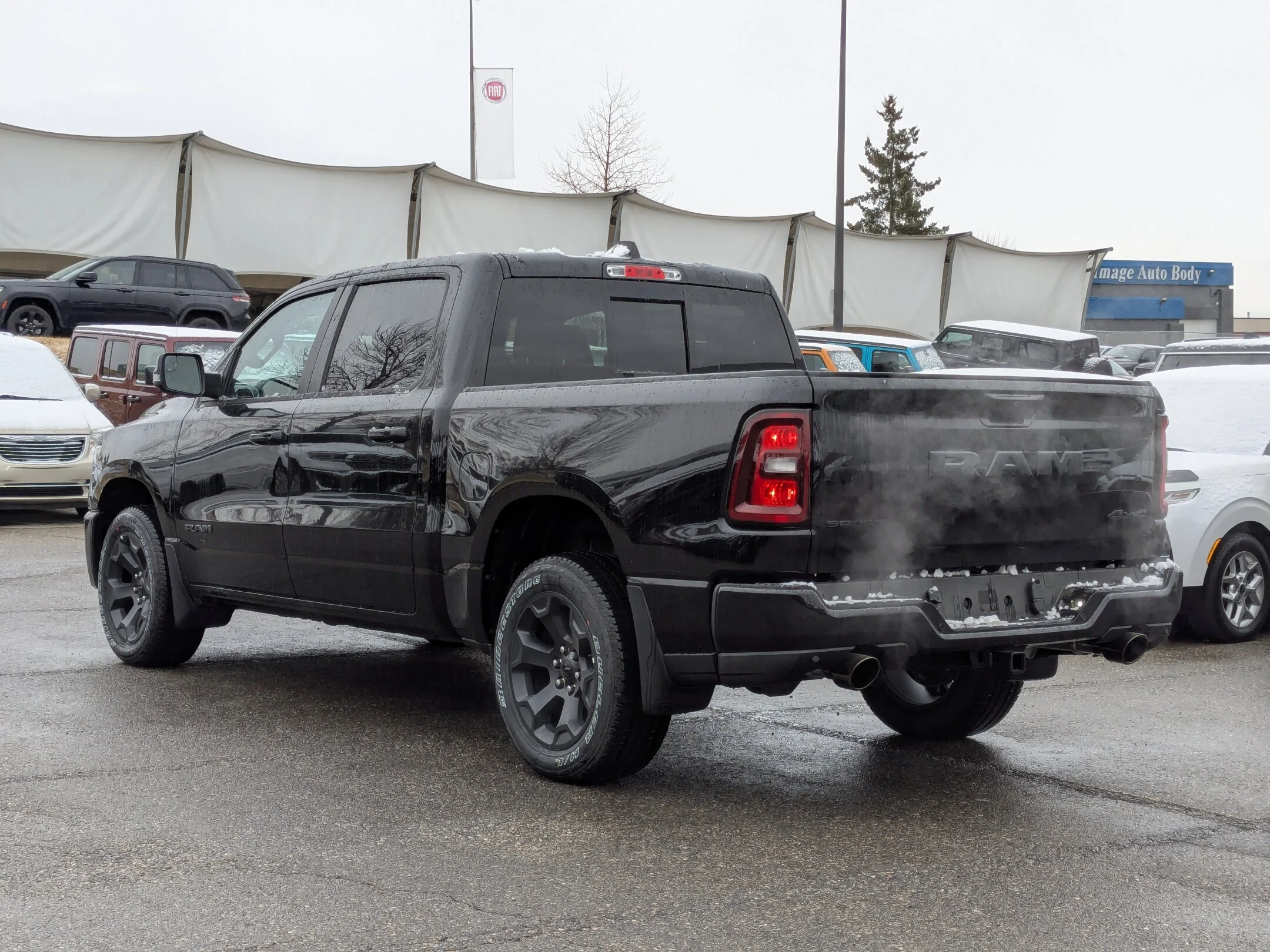 New 2026 Black RAM Sport - - Pano Sunroof - Sport Perf Hood - Anti-Spin Rear Axle - Trailer Brake Control & More! image 6