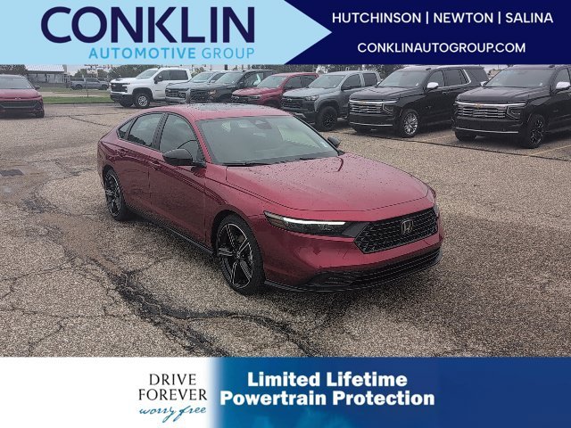 New 2026 Radiant Red Metallic Honda Sport Hybrid image 1