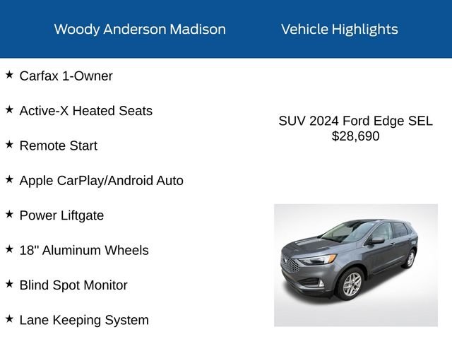 Used 2024 Carbonized Gray Metallic Ford SEL image 2