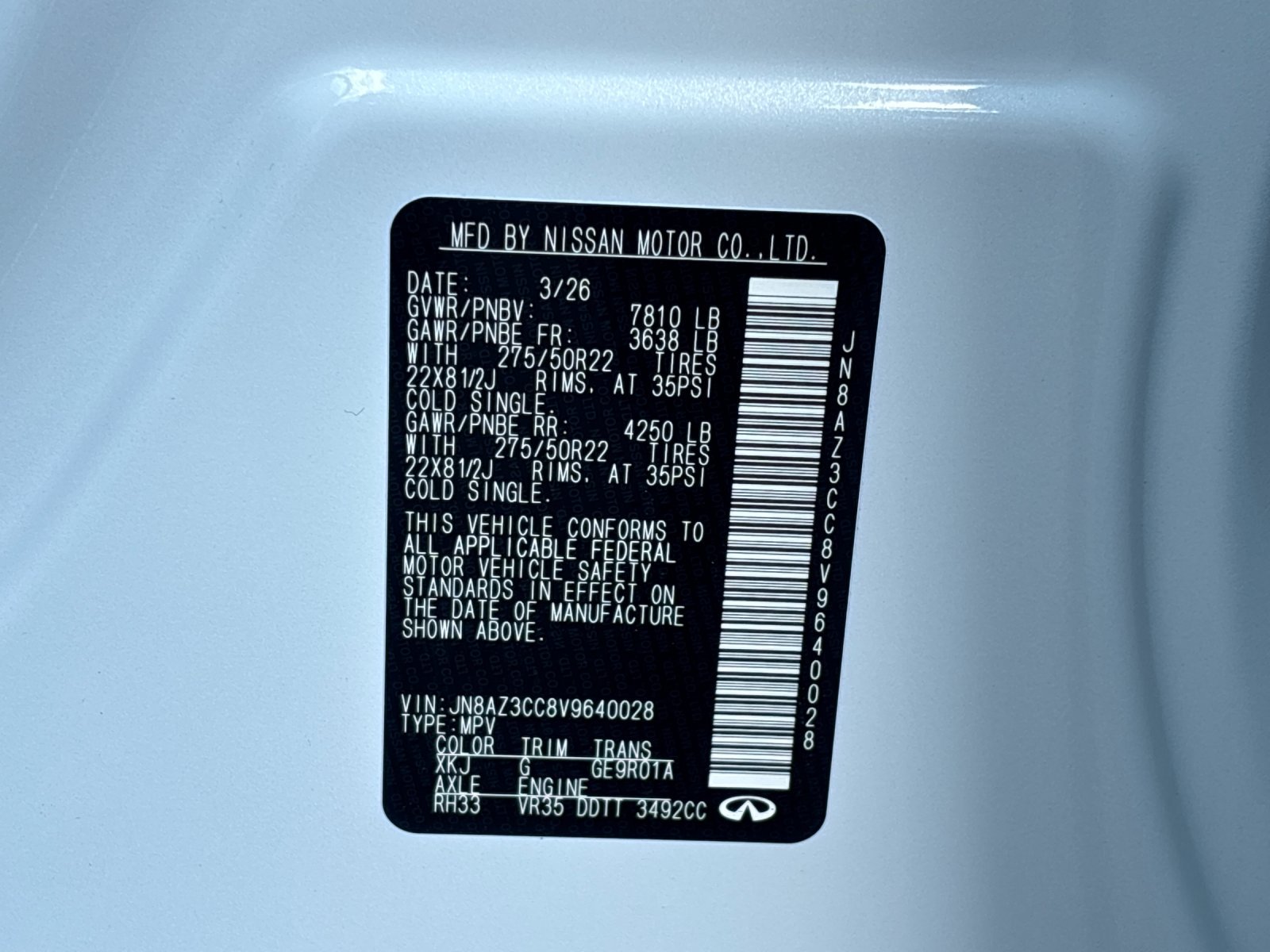 New 2027 2T RADIANT WHIT INFINITI Autograph 4WD image 12