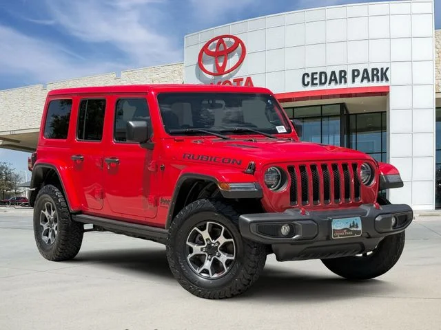 Used 2022 Red Clearcoat Jeep Unlimited Rubicon image 1