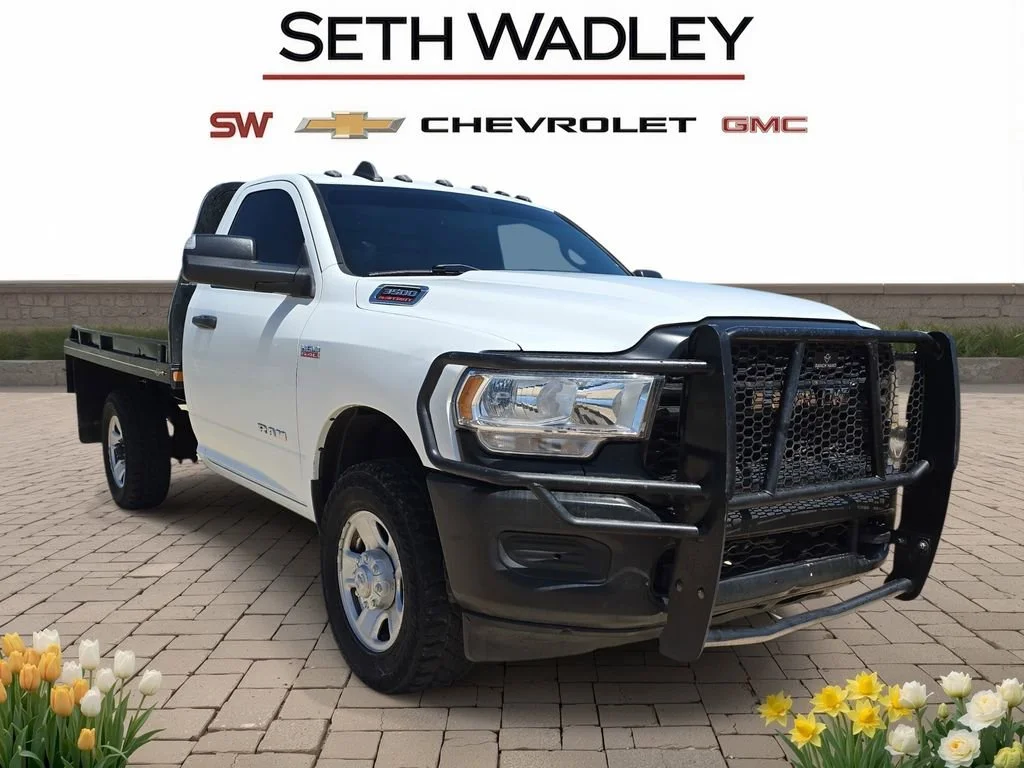 Used 2022 Bright White Clearcoat Ram Tradesman image 1