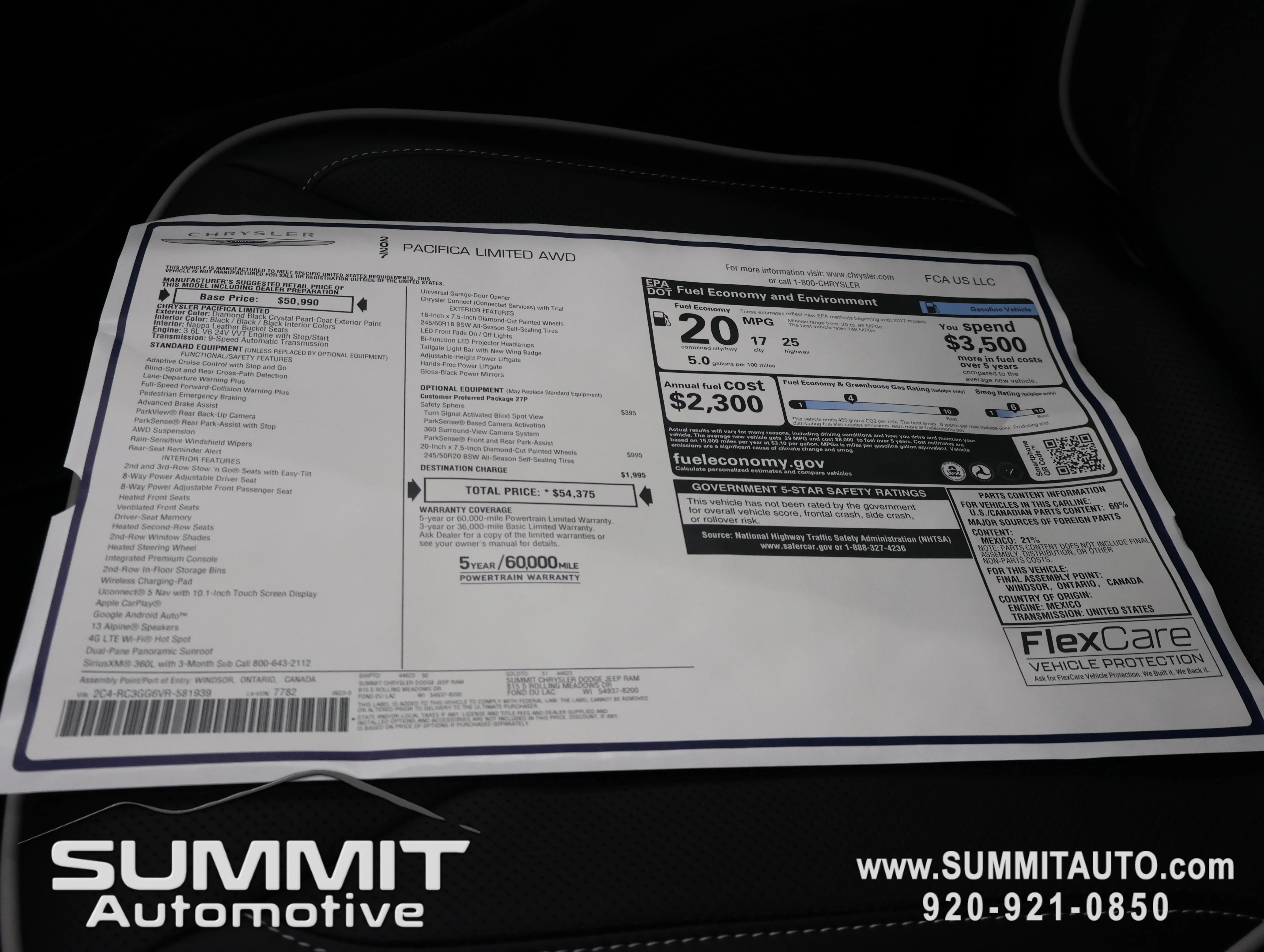 New 2027 Diamond Black Crystal Pearl-Coat Exterior Paint Chrysler Limited image 44