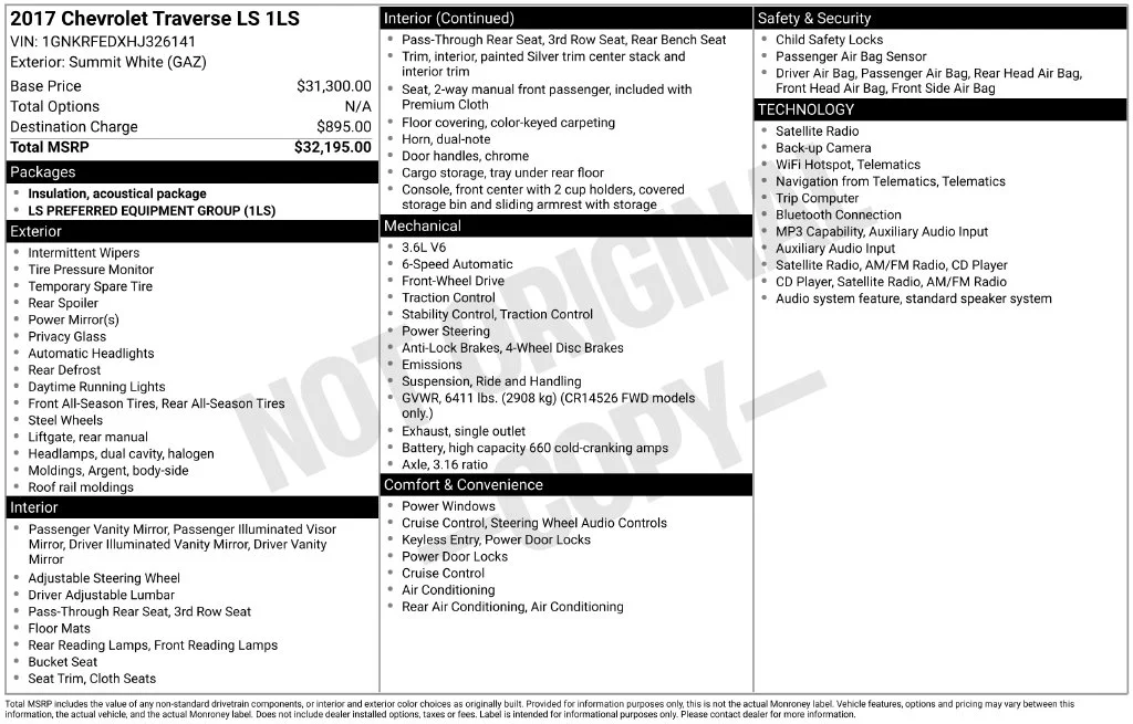 Certified Used 2017 White Chevrolet LS image 38