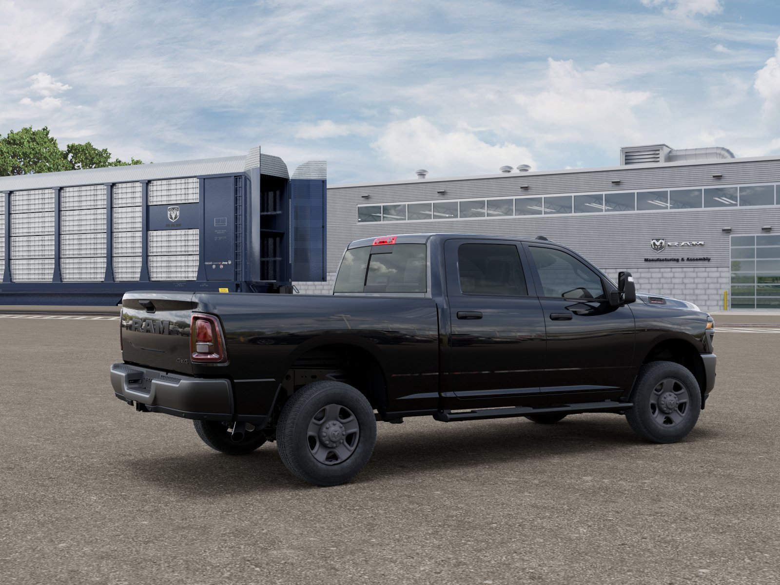 New 2026 Diamond Black Crystal Pearl-Coat Exterior Paint RAM Tradesman image 2