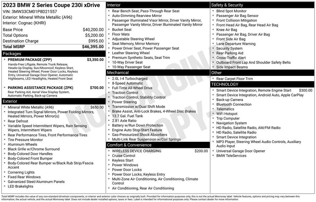 Certified Used 2023 Mineral White Metallic BMW 230i xDrive image 29